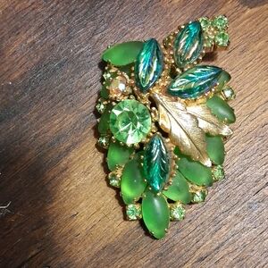Julian Delizza & Elsteer Green Brooch